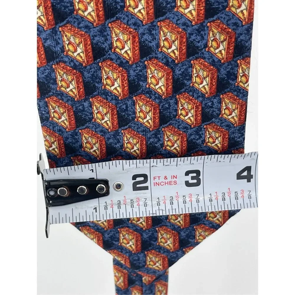 Vintage Ermenegildo Zegna‎ Silk Tie Blue Geometric
